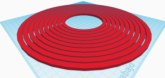 concêntrico círculos x 10 apanhadores sonhos tecido macramé aros 3d print model - Mito3D