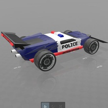 concept car police interceptor gioco giocattolo art veicolo a motore tipo di carattere psl 3d print model - Mito3D