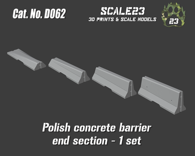 concreto barreira seção estilo 3d print model - Mito3D