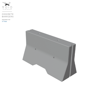 concrete barriers barrier diorama street road vignette 3d print model - Mito3D