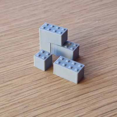 concrete block - 1 87 3d print model - Mito3D