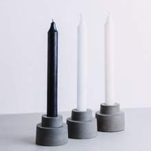 concrete candlestick holder candle decor mold silicon 3d print model - Mito3D