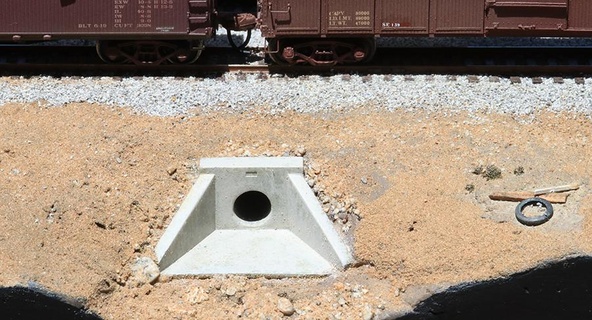 concrete drainage culvert ho scale model railroad scenery detail 3d print model - Mito3D