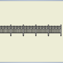 béton clôture architecture h0 3d print model - Mito3D