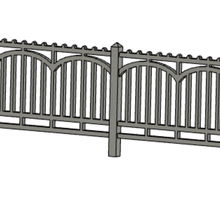 concrete fence architecture closing plaque 1 87 ho train trainho 3d print model - Mito3D