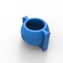 concrete flower pot mold sphere maceta molde cemento hormigon cemente 3d print model - Mito3D