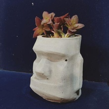 concrete moai plant pot 3d print model - Mito3D