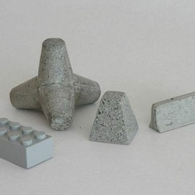 concreto obstáculos arquitetura Dragão dentes camisa barreira miniatura tetrápode edifícios estruturas 3d print model - Mito3D