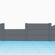 concrete panel fence various oo gauge 3d print model - Mito3D