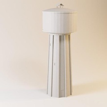 concrete water tower ho n game pace 1 87 160 depot 3d print model - Mito3D