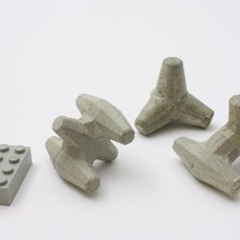 concrete wave breakers game coastal core-loc dolos miniature mold mould tetrapod toy accessories 3d print model - Mito3D