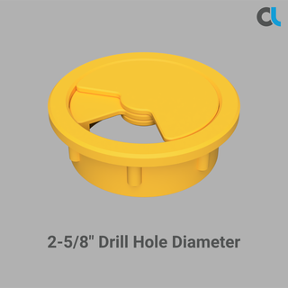conduito 2-5 8 inch cable grommet desk wire port hole cover pass-through outlet 3d print model - Mito3D