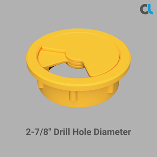 conduito 2-7 8 inch cable grommet desk wire port hole cover pass-through outlet 3d print model - Mito3D