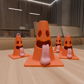 cone cute ketchain Game ideal 3d print model - Mito3D