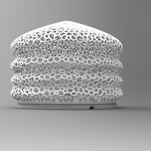 cône lampe voronoi chevet table art chambre sculp sculpture conception désigner lumière 3d print model - Mito3D