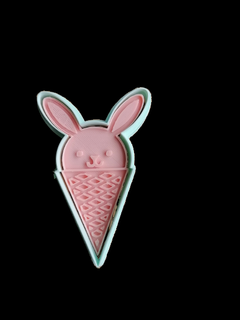 cono coniglio Pasqua biscotto taglierina coniglietto biscotti 3d print model - Mito3D