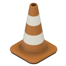 cone signalling various building site circulation beacon roadway works 3d print model - Mito3D