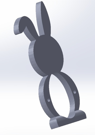conejo pascuas huevo amable 3d print model - Mito3D
