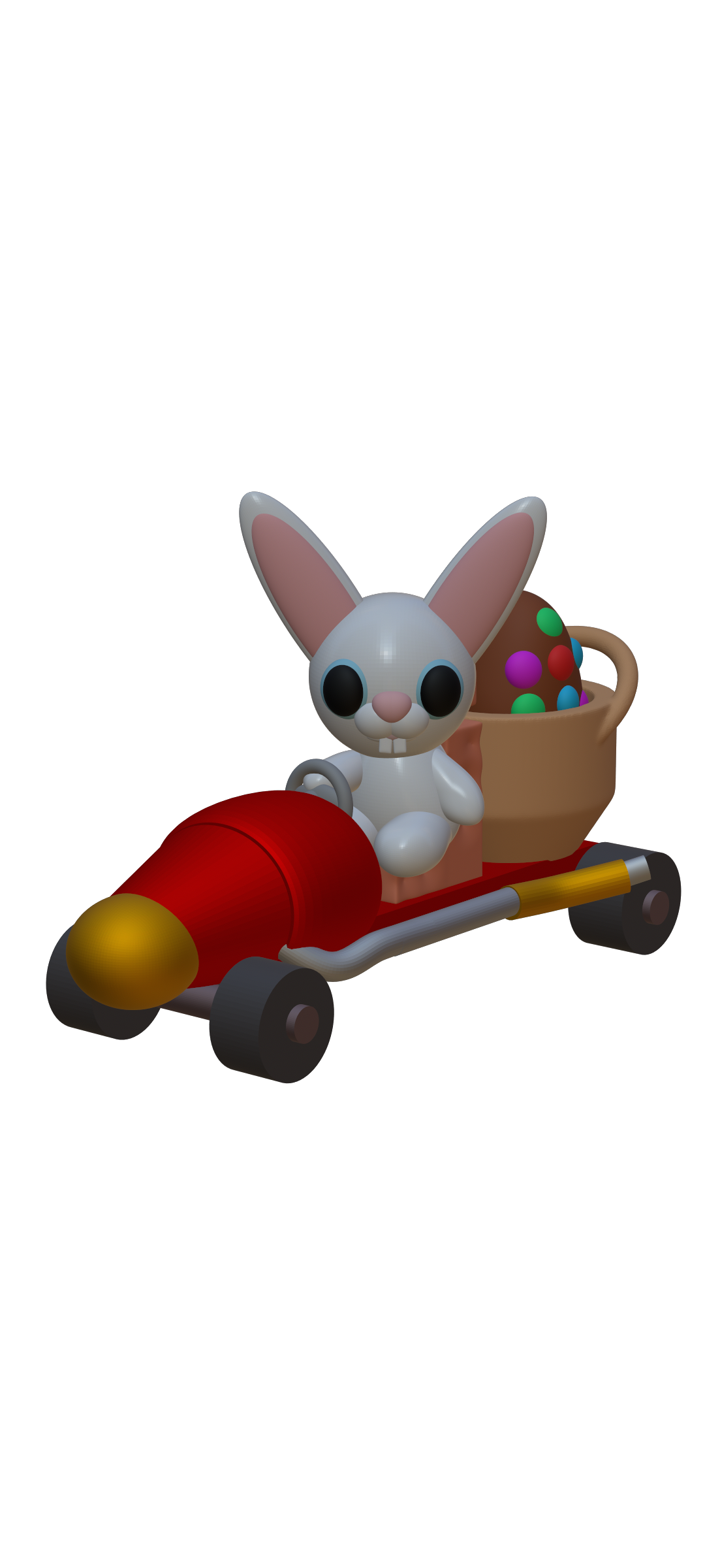 conejo de pascuas delivery Various animal auto huevo juguete art toy 3D print model - Mito3D