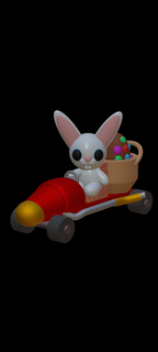 conejo Páscoa Entrega animal auto Huevo juguete arte brinquedo 3d print model - Mito3D