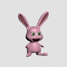 conejo juguete Arte dibujos animados personaje 3d print model - Mito3D