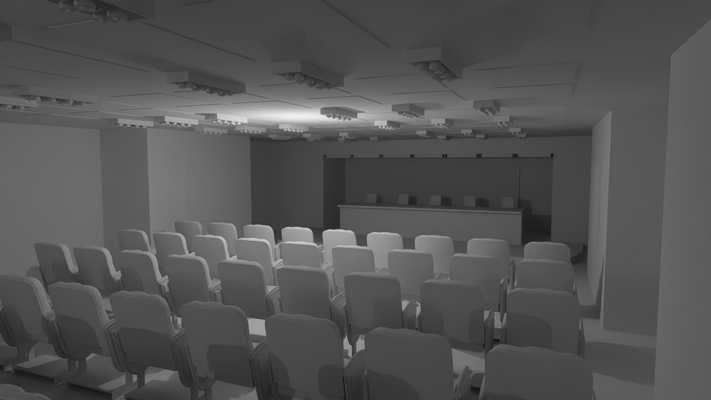 conférence salle no matériel fauteuil chambre intérieur siègethéâtre théâtre film siège orateur scène 3d print model - Mito3D