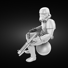 confusing stormtrooper sitting death star 3d print model - Mito3D