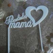 Herzliche Glückwünsche Mama Mode Bäckerei Kuchen Topper Zeichen 3d print model - Mito3D