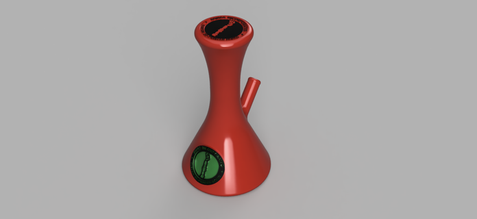 konisch Bong modular Base kurvig Rauchen Tabak Wasser Rohre Bongs eingearbeitet Chemie Gewinde 3d print model - Mito3D