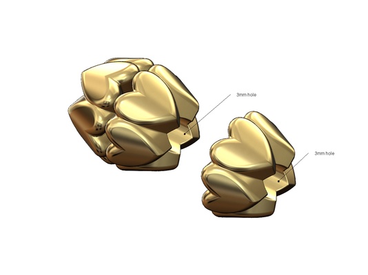 konik kalp cazibe bilezik boncuk 3d yazdır model kolye takı yazdırılabilir altın gümüş mücevher bulgular aşk küçük moda şirin basit 3d print model - Mito3D
