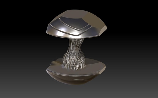 connected alien ship model 2 3d print model - Mito3D