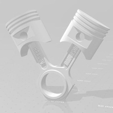 bielas e pistões de harley davidson a arte decoração 3d print model - Mito3D