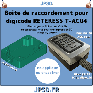 conexão caixa retekess t ac04 teclado jp3d digicode bateria 3d print model - Mito3D