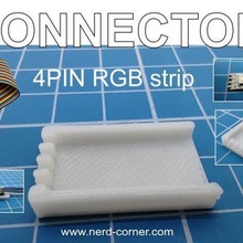 conector 4pin rgb tira 3d print model - Mito3D