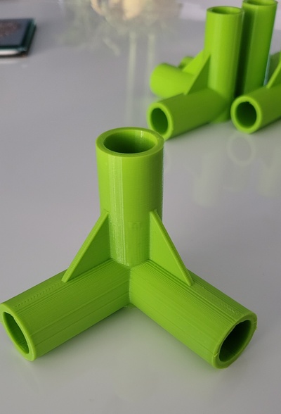 bağlayıcı fi16 borular a küçük yeşil ev ev 3d print model - Mito3D