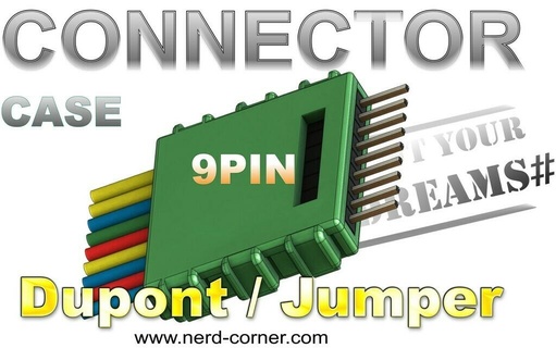 conector alojamiento 9pin Dupont jumper cable arduino saltador frambuesa pi Interconexiones bricolaje diy herramientas hacedores 3d print model - Mito3D