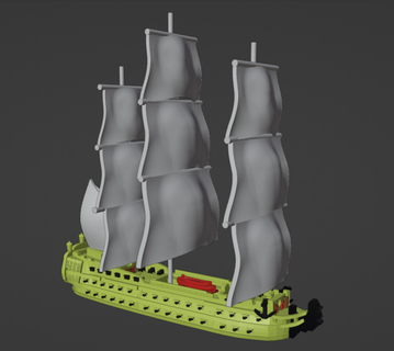conquistatore nave xviii 3d print model - Mito3D
