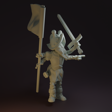 conquistantor bandeira portador animal brinquedo miniatura martelo guerra warhammer40k formiga fantasia cavaleiro espanhol conquistador 3d print model - Mito3D