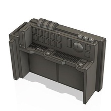 console gioco necromunda zona cattiva settore 7 terreno terminale 3d print model - Mito3D
