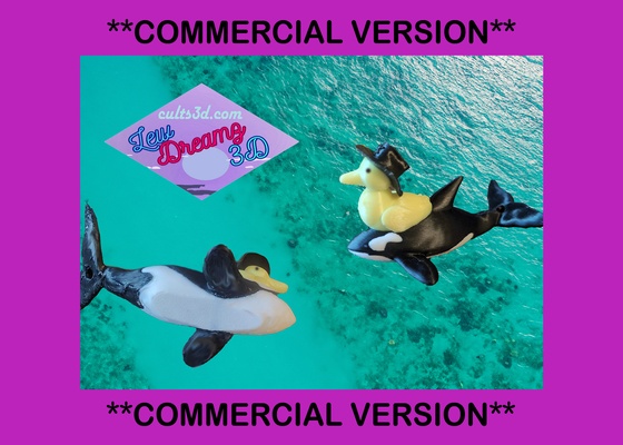 constable ducky commercial version cruising cruise travel traveling duck orca animal ship gift keychain sea ocean boy law swim feather 3d print model - Mito3D