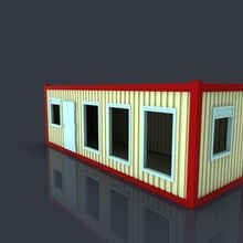 construction container house architecture toy poly art box deco cargo office metal 3d print model - Mito3D