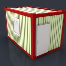 construction container office architecture toy poly art box deco cargo house metal 3d print model - Mito3D