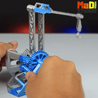 Konstruktion Kran Roboter Arm Bau Spiel printinplace coolstl Beste stl madi Studios zlay 3d print model - Mito3D