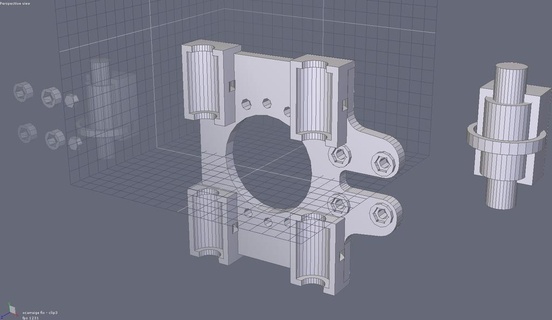 construção partes lm8uu x carriage hexágono prusa xcarriage 3d impressora 3d print model - Mito3D