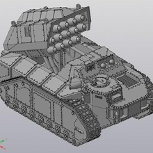 Konsul geschützt storm launcher Spiel - Spielzeug warhammer 40k 40000 warhammer40k imperial guard astra militarum 3d print model - Mito3D
