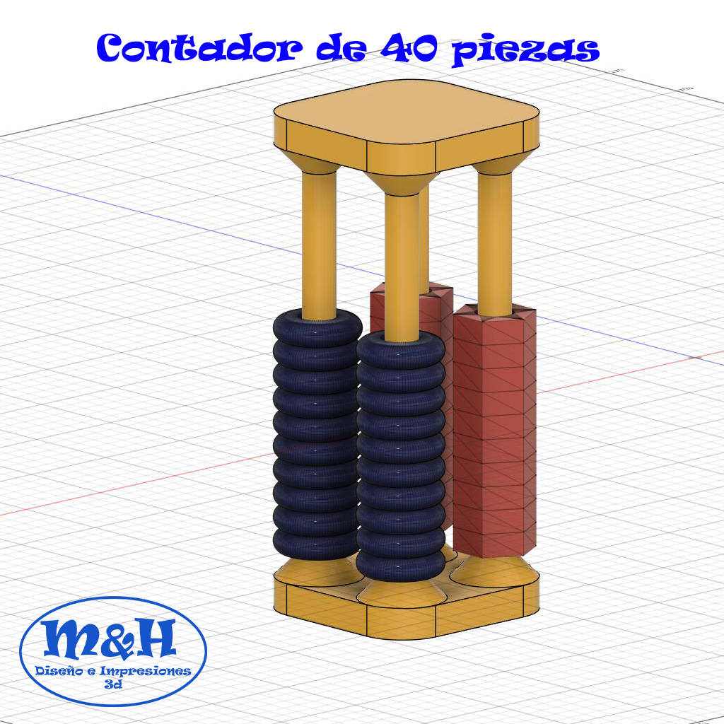 contador infantil 40 piezas matemática brinquedos apredeacontar 3D print model - Mito3D