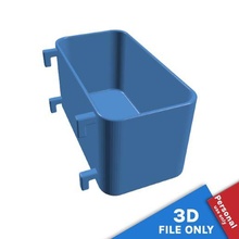 container 10x55x55cm storage space ikea skadis tool basket bin tub box tray printboard pegboard organizing tags 3d print model - Mito3D
