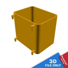 container 10x75x10cm storage space ikea skadis tool basket bin tub box tray printboard pegboard organizing tags 3d print model - Mito3D