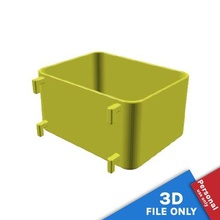 container 10x75x55cm storage space ikea skadis tool basket bin tub box tray printboard pegboard organizing tags 3d print model - Mito3D