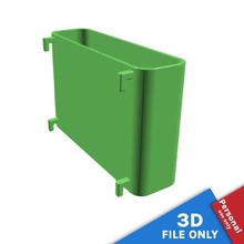 container 14x35x10cm storage space ikea skadis tool basket bin tub box tray printboard pegboard organizing tags 3d print model - Mito3D